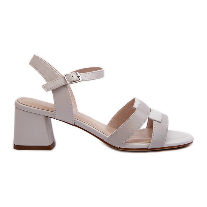 Sandales à talons hauts pour femmes en cuir écologique Sergio Leone SK894 Gris