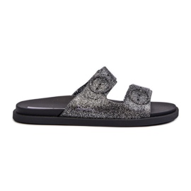 Tongs à paillettes pour femmes avec boucles 83530 Ipanema Follow Fem Noir le noir