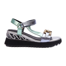 S.Barski Sandales compensées pour femmes D&A CR954 Vert S.Barski Sandales compensées pour femmes D&A CR954 Vert