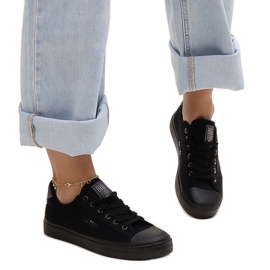 Baskets en tissu noir Big Star LL274092