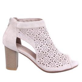 Bottines ouvertes Pierre Beige