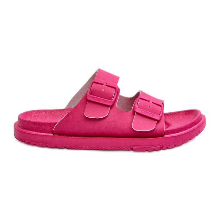 Tongs légères en mousse pour femmes avec boucles Big Star NN274A754 Fuchsia rose