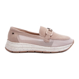 S.Barski Mocassins Femme En Daim D&amp;A TW210 Beige