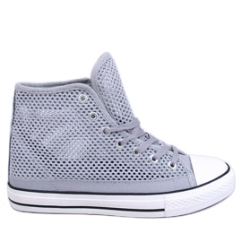 Baskets montantes ajourées Mousse Grey gris