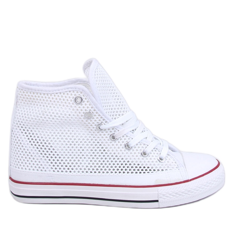 Baskets montantes ajourées Mousse White blanche
