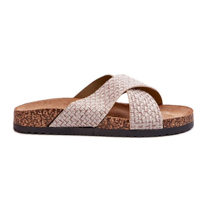Tongs pour femmes sur plateforme en liège Beige Tesolen Tongs pour femmes sur plateforme en liège Beige Tesolen