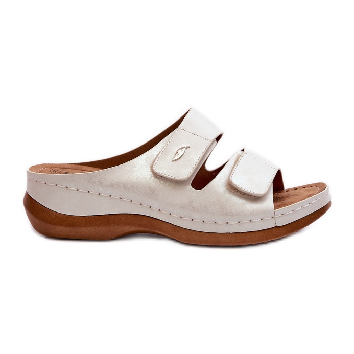 Tongs légères pour femmes en cuir écologique Argent Frellia