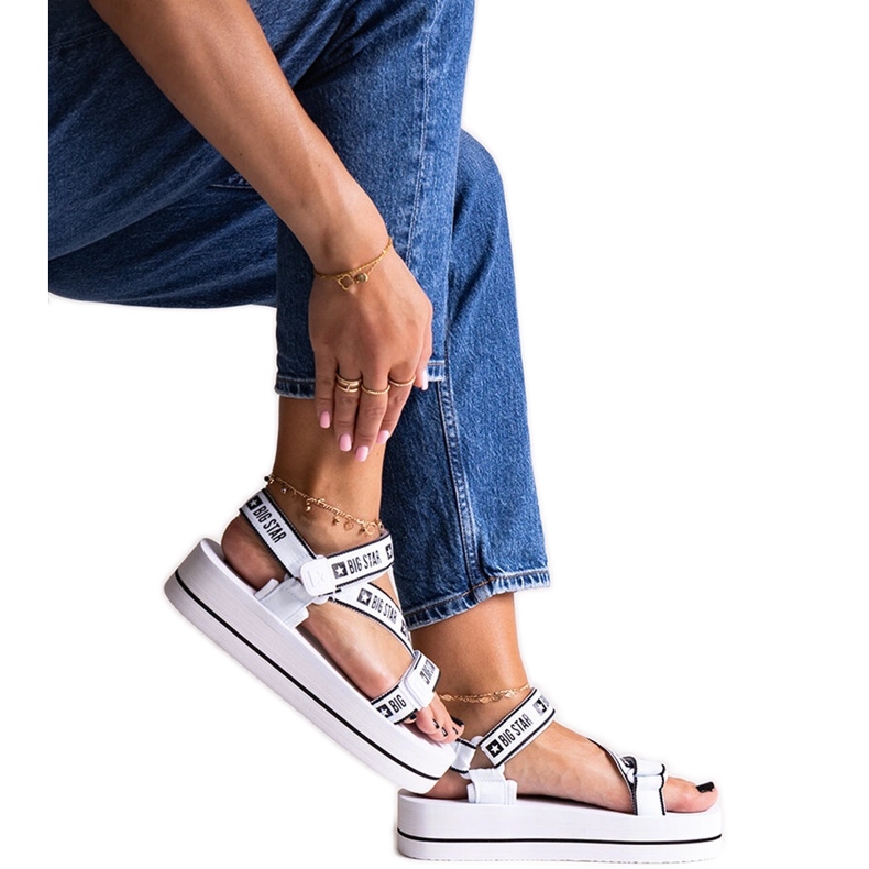 Sandales à plateforme blanches Big Star NN274A526 Sandales à plateforme blanches Big Star NN274A526