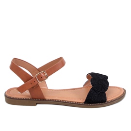 Tavani Sandales plates noires