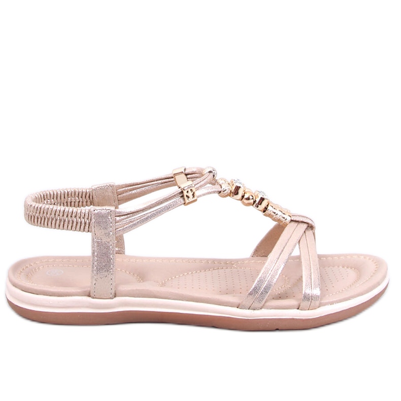 Sandales Haezz Gold avec zircons décoratifs d'or