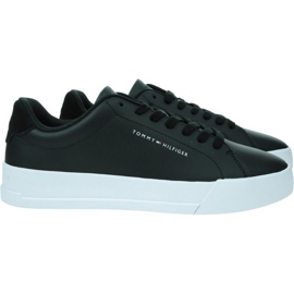 Tommy Hilfiger Court Chaussures en cuir FM0FM04971 Bds noir