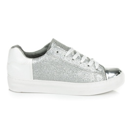 Kylie Baskets à lacets à paillettes gris