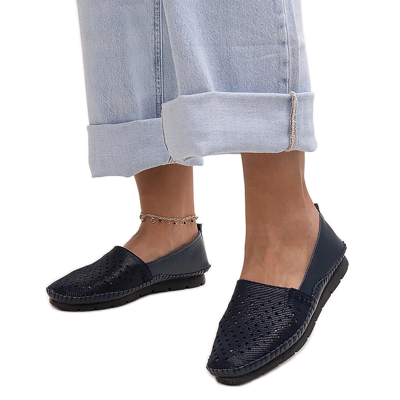 Evento Chaussures en cuir bleu marine par Antonea Evento Chaussures en cuir bleu marine par Antonea