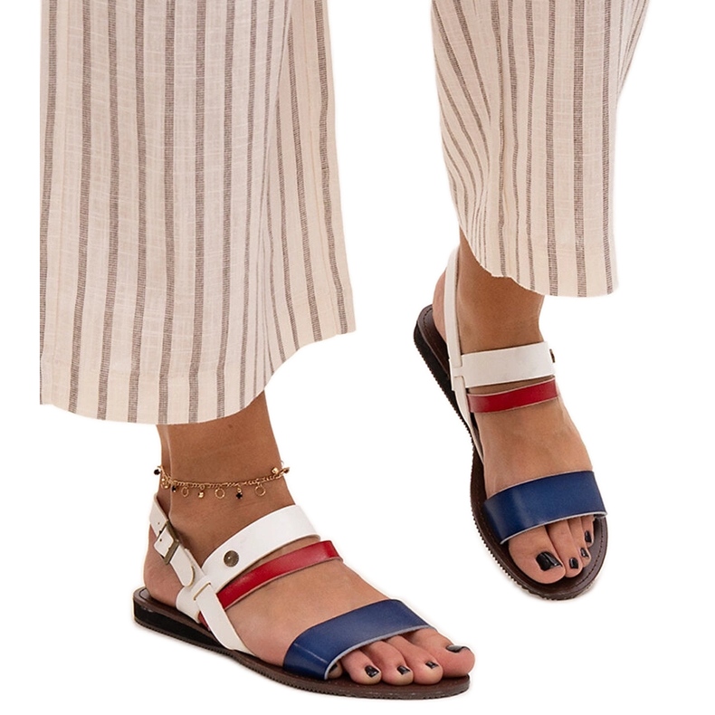 Sandales pour femmes avec intérieur en cuir Serrata bleu