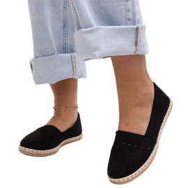 Espadrilles Augusta noires ajourées le noir