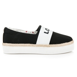 Kylie Espadrilles Love &amp; Peace noir