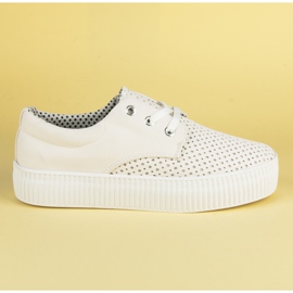 Kylie Baskets ajourées sur la plateforme blanc