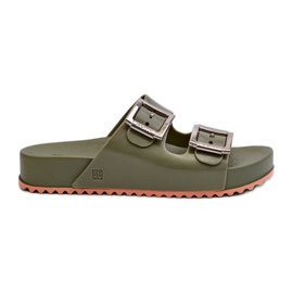 Claquettes lisses pour femmes ZAXY NN285057 Vert foncé