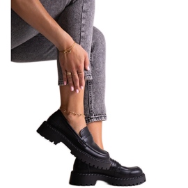 Chaussures en cuir noir Big Star LL274458