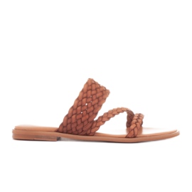 Marco Shoes Tongs Roma brun Marco Shoes Tongs Roma brun