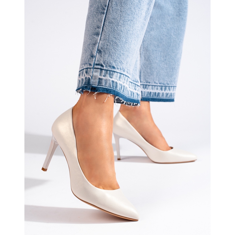 Escarpins blancs classiques pour femmes de Sergio Leone blanche