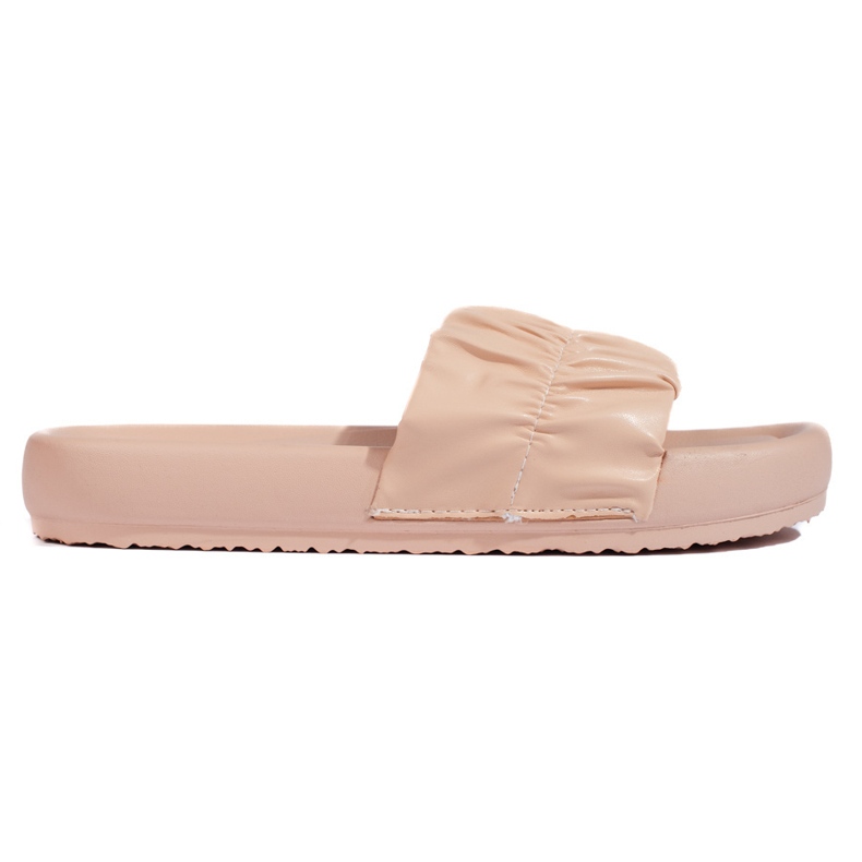 Tongs femme beiges