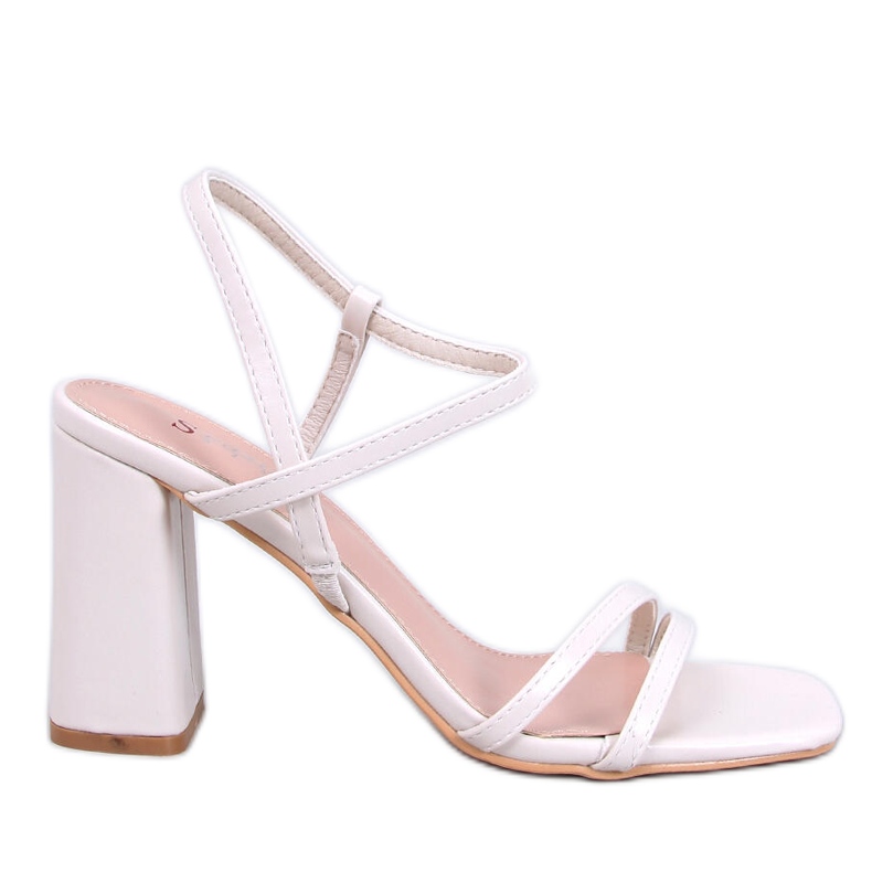 Borelli Sandales à talon stable beige Borelli Sandales à talon stable beige