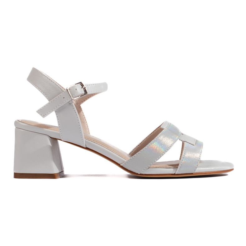 Sandales femme brillantes grises de Sergio Leone
