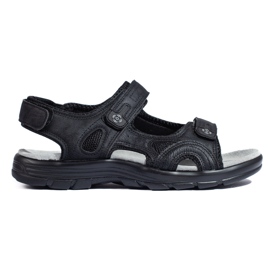 Sandales homme noires avec velcro