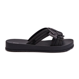 Tongs parfumées pour femmes à semelle plate ZAXY LL285096 Noir