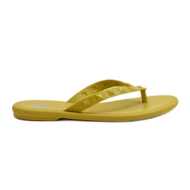 Tongs plates flexibles pour femmes ZAXY JJ285253 Citron vert
