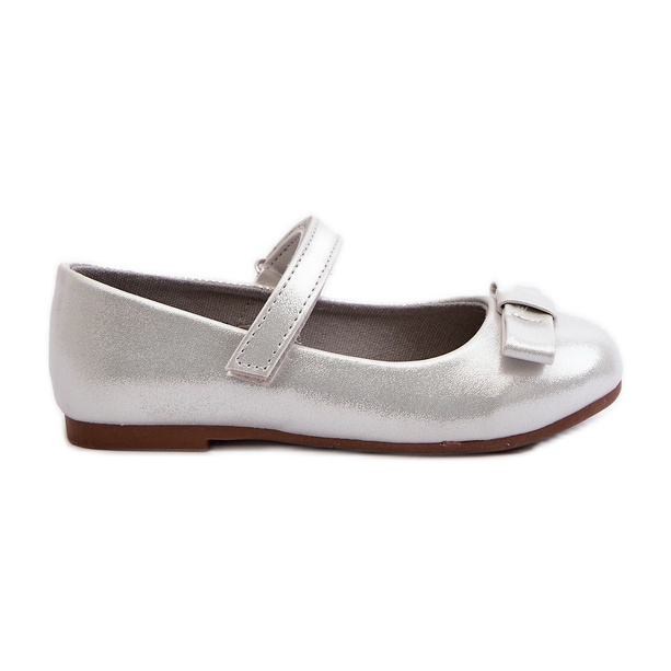 Ballerines Enfant Brillantes Avec Noeud Velcro Fiorelle Argenté Ballerines Enfant Brillantes Avec Noeud Velcro Fiorelle Argenté
