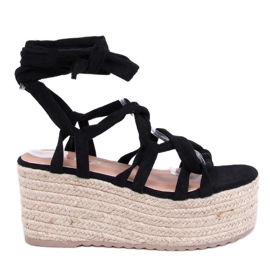 Espadrilles à plateforme de Manon Black noir