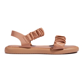 Sandales slip-on confortables pour femmes marron brun