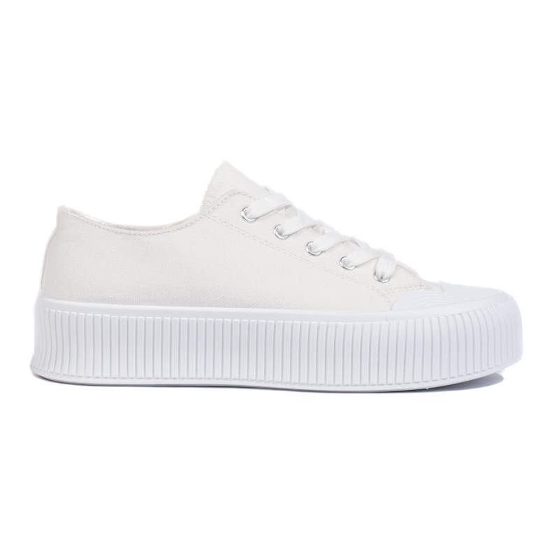 Baskets plateforme femme blanc blanche