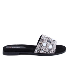Abriel Tongs pierre noire le noir