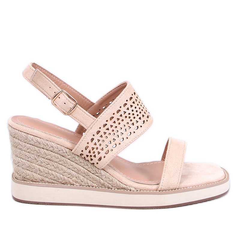 Debeve Sandales espadrilles compensées beiges
