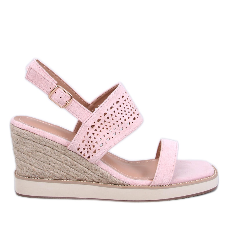 Debeve Sandales espadrilles compensées roses Debeve Sandales espadrilles compensées roses