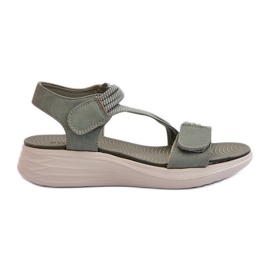 Sandales Velcro Confortables Pour Femmes Vertes Eladora Sandales Velcro Confortables Pour Femmes Vertes Eladora