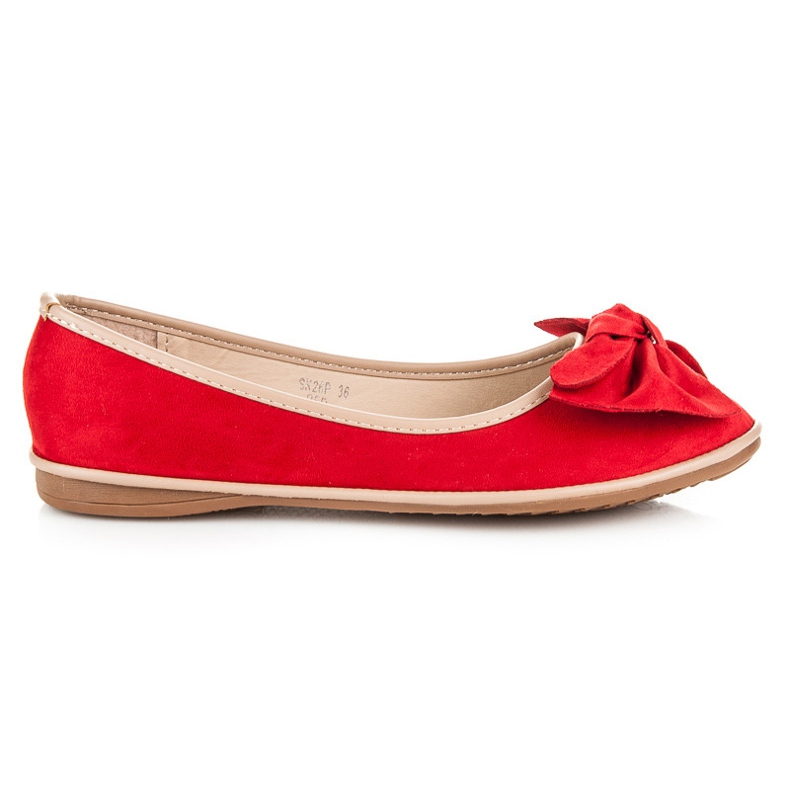 Seastar Ballerines en daim rouge