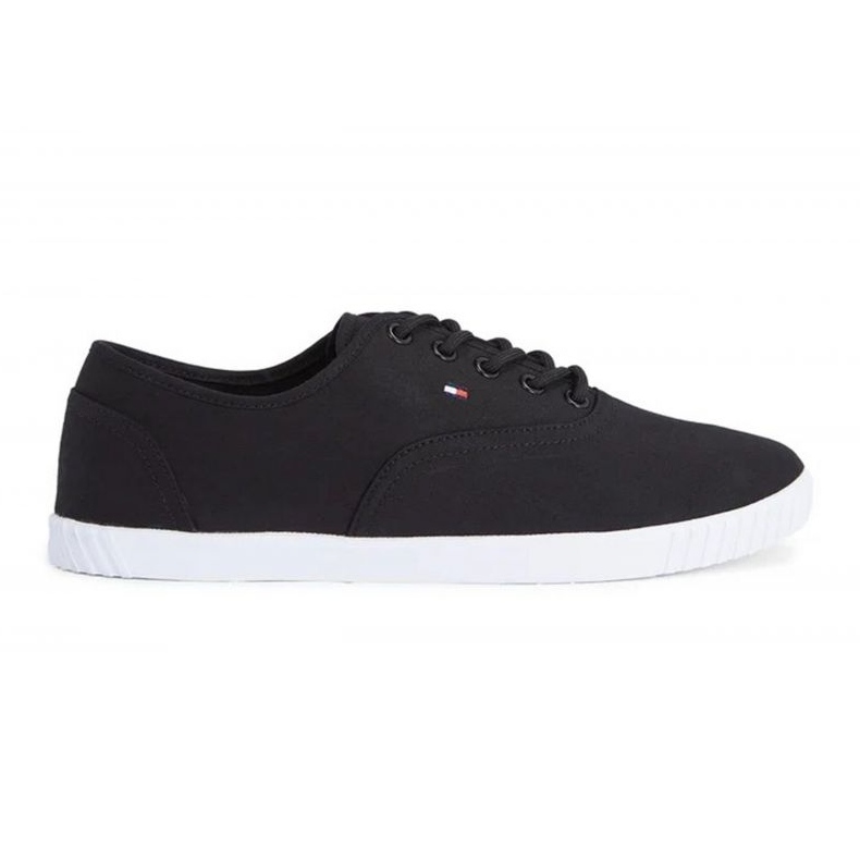 Tommy Hilfiger Baskets à lacets en toile W FW0FW07805BDS le noir