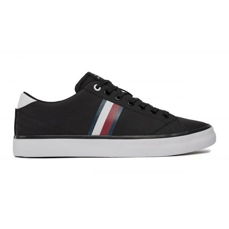 Chaussures Tommy Hilfiger Hi Vulc Low Stripes Mesh M FM0FM04946BDS le noir