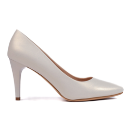 Escarpins à talons aiguilles blancs de Sergio Leone blanche