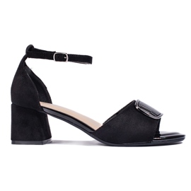 Sandales à talons noires de Sergio Leone