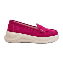 Mocassins Femme Daim Fuchsia Filidia rose