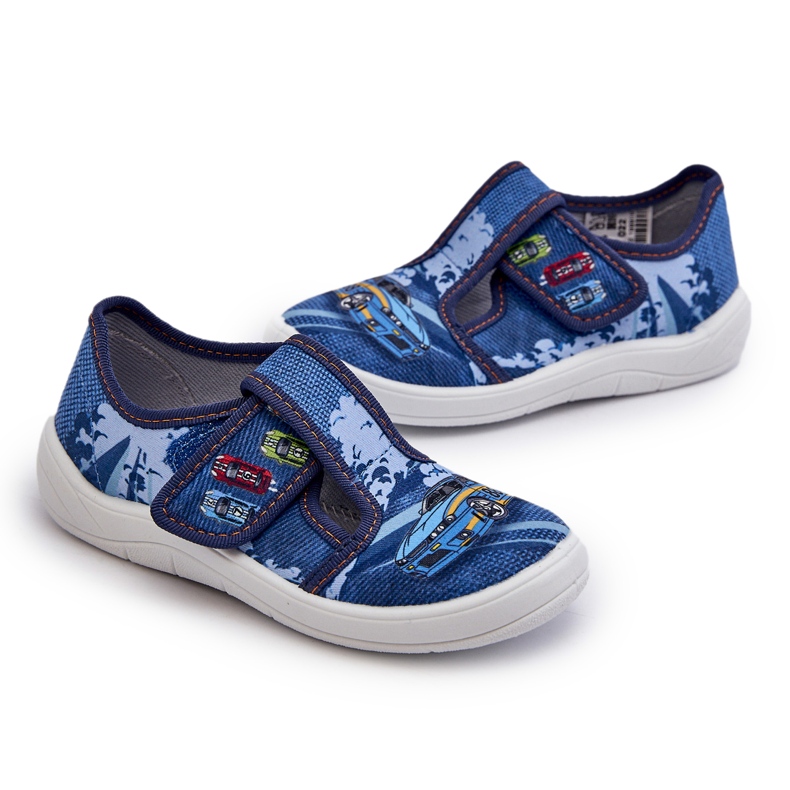 Chaussons fermeture scratch Enfant Befado 911X022 Bleu