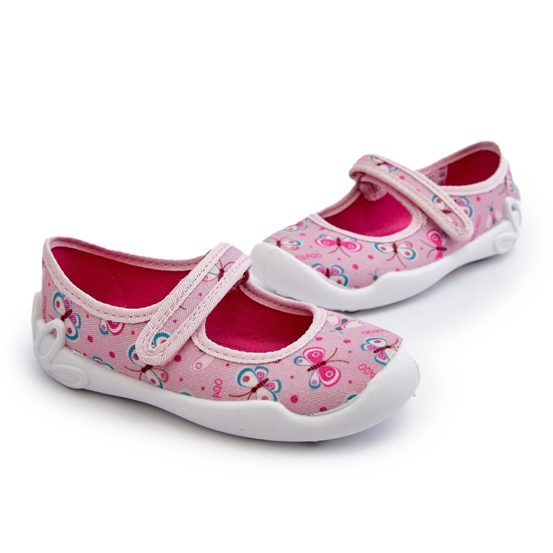 Befado Chaussons Ballerines Papillon Enfant 114X523 Rose Befado Chaussons Ballerines Papillon Enfant 114X523 Rose