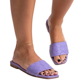 Tongs violettes avec semelle intérieure matelassée Hakimi