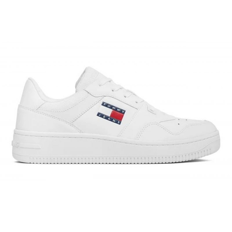 Chaussures Tommy Hilfiger Retro Basket Ess M EM0EM01395YBR blanche Chaussures Tommy Hilfiger Retro Basket Ess M EM0EM01395YBR blanche