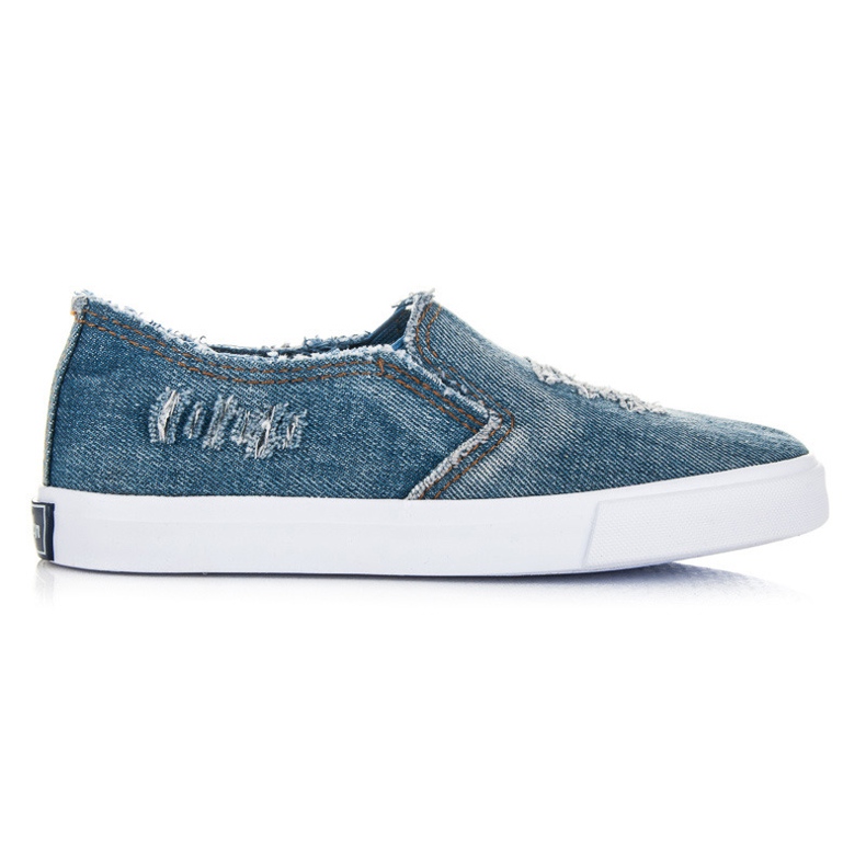 American Club Slipons en jean bleu